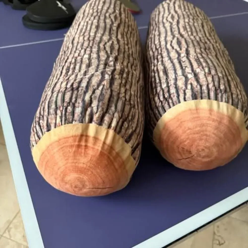Log Shaped Novelty Pillows - Set of 2